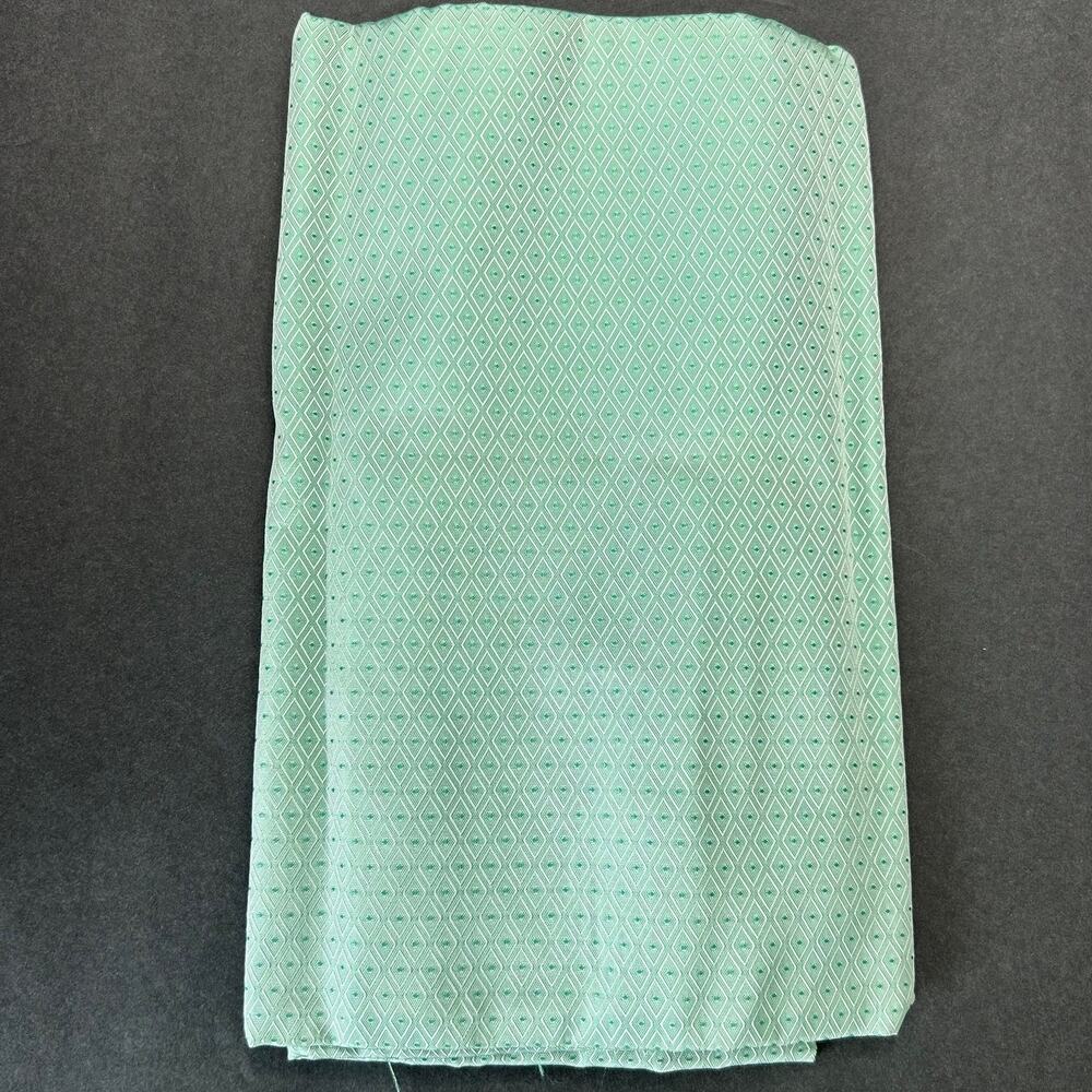 Green Small Geometric Pattern Acetate Rayon Fabric 44"W x 55" L